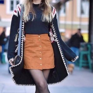 New With Tags Faux Suede Skirt